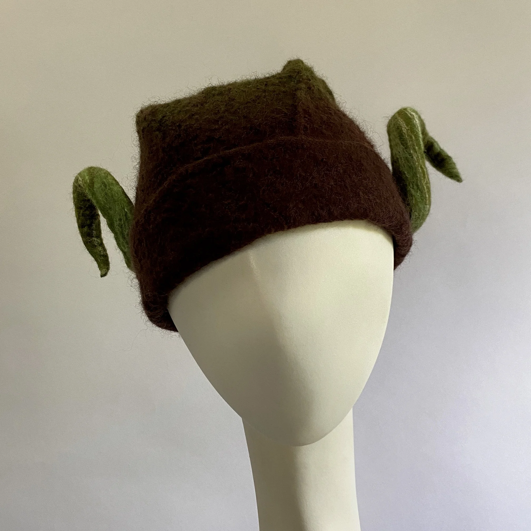 Unisex horned cap hat — Miss Fitt & Co. ~ Moss Fête
